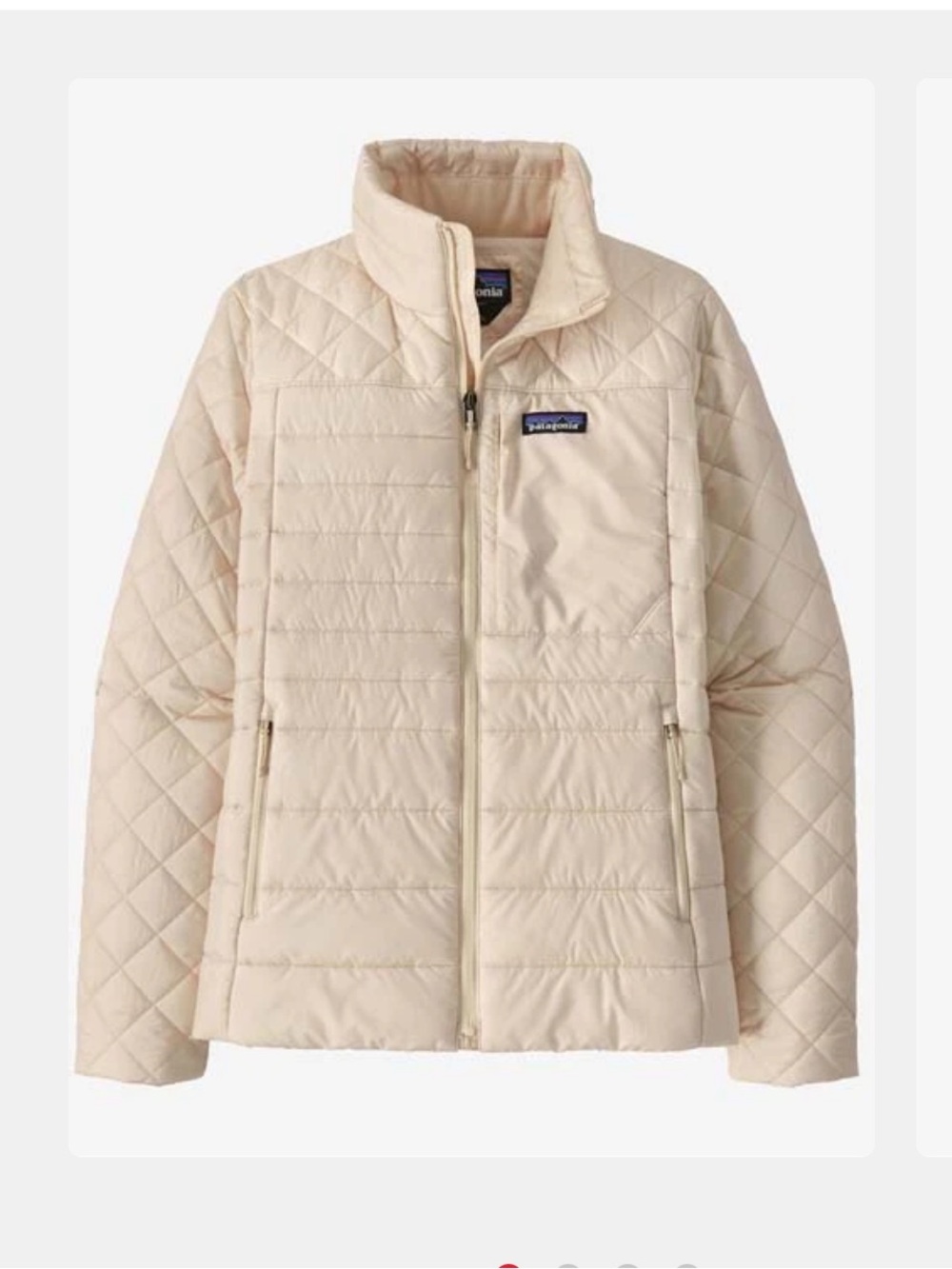 Patagonia Women's Quilted Puffer Jacket in Light Beige
